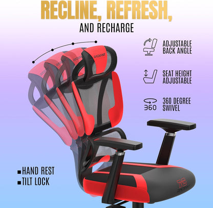Mesh Gaming Chair with Fan